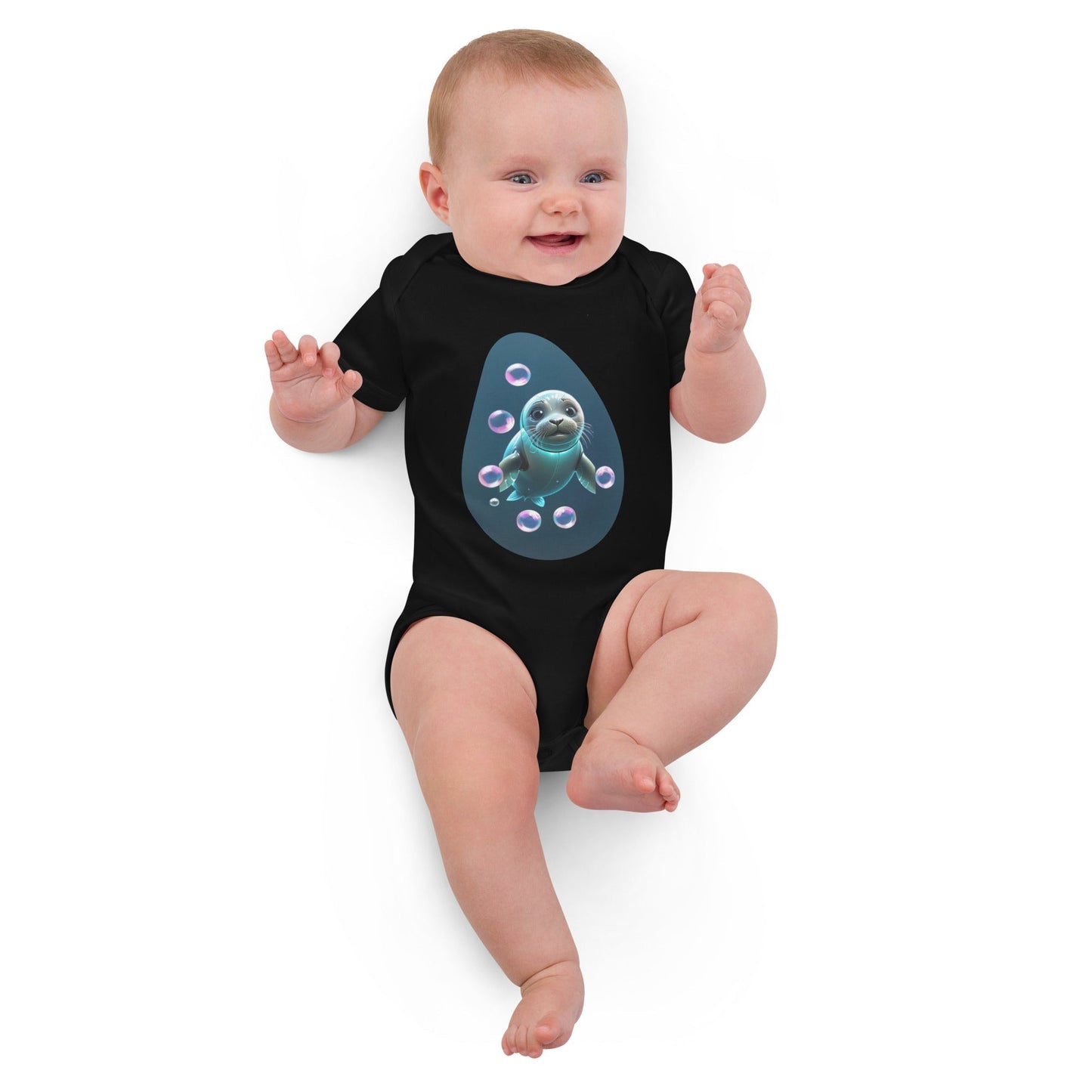 Cute baby seal baby bodysuit