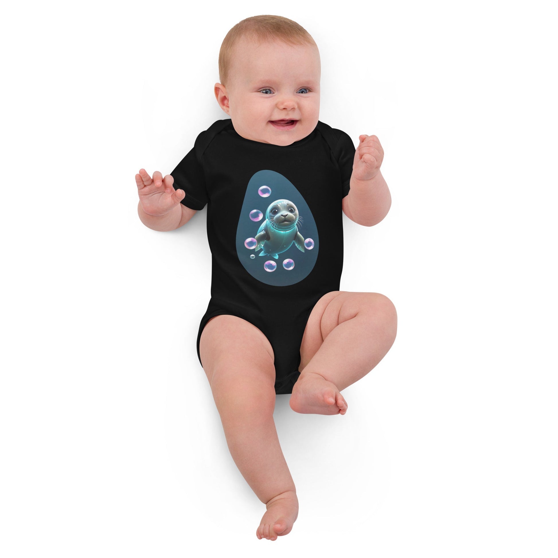 Cute baby seal baby bodysuit