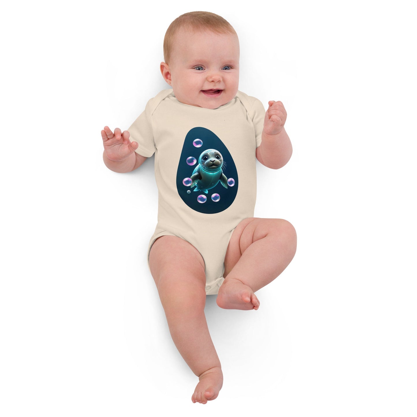 Cute baby seal baby bodysuit