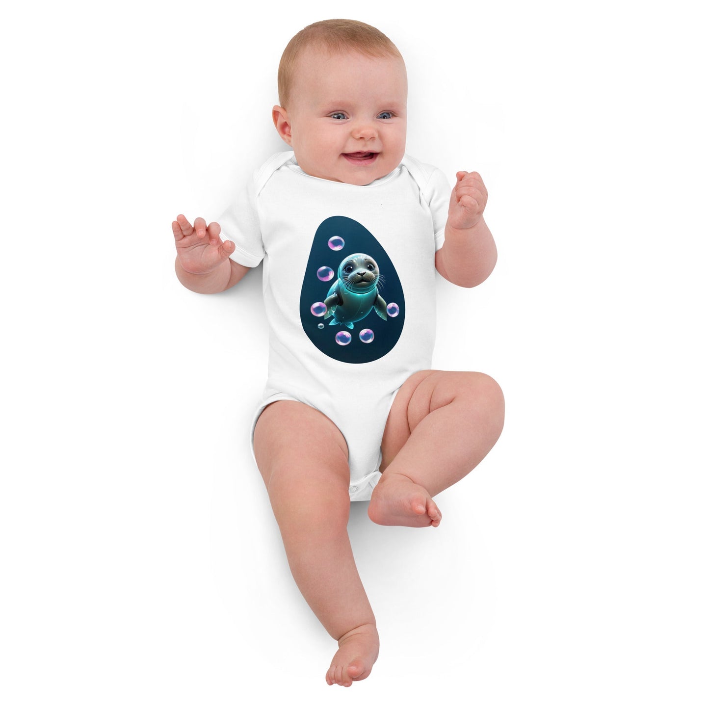Cute baby seal baby bodysuit