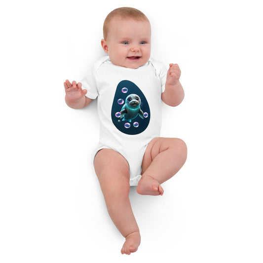 Cute baby seal baby bodysuit